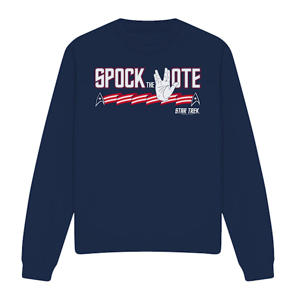 Star Trek Unisex Vuxen Spock the Vote Sweatshirt M Marinblå Navy M