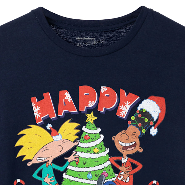 Hey Arnold! Herr Happy Holidays Homie Jul T-shirt S Marinblå Navy S