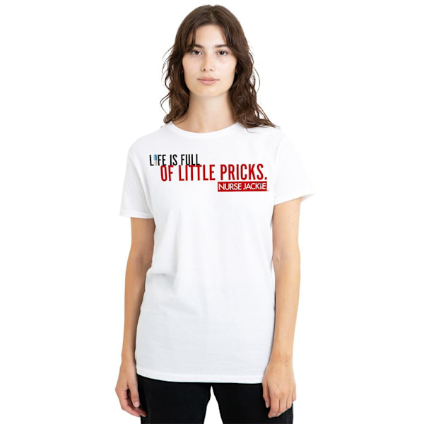 Nurse Jackie Unisex Vuxen Life Is Full T-Shirt XL Vit White XL