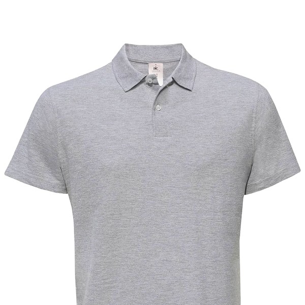 B&C Herr ID.001 Heather Poloskjorta 4XL Grå Grey 4XL