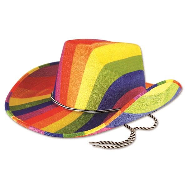Bristol Novelty Unisex Vuxen Regnbåge Cowboyhatt En Storlek Regnbåge Rainbow One Size