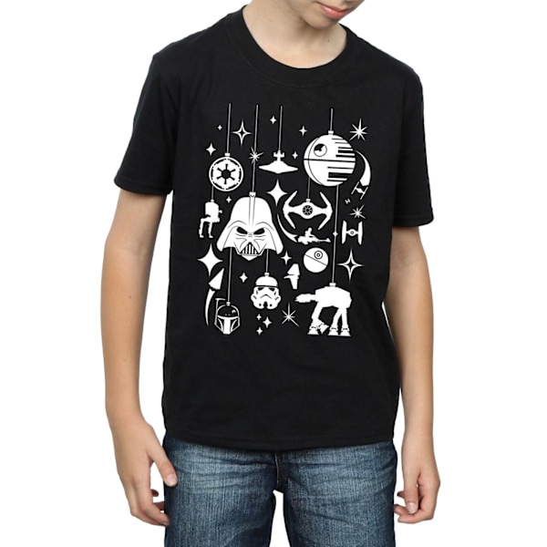 Star Wars Boys Jul Dekorationer T-Shirt 12-13 År Svart Black 12-13 Years