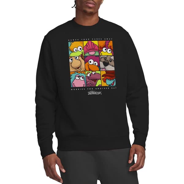 Fraggle Rock Unisex Vuxen Squares Faces Sweatshirt S Svart Black S