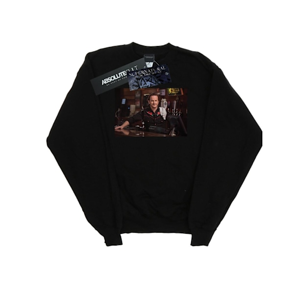 Supernatural Dam/Kvinnor Gabriel's Bar Sweatshirt XL Svart Black XL