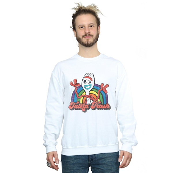 Disney Mens Toy Story 4 Forky Talkin´ Trash Sweatshirt L Vit White L