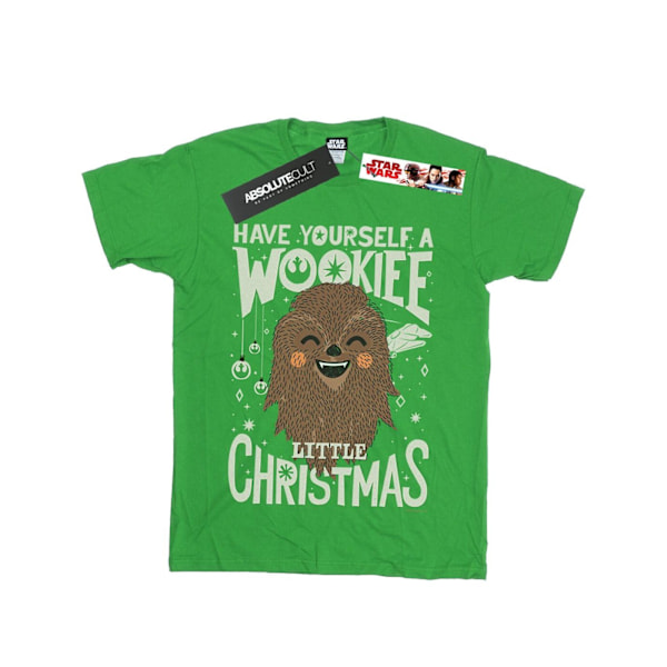 Star Wars Girls Wookiee Little Christmas Bomull T-shirt 12-13 år Irish Green 12-13 Years