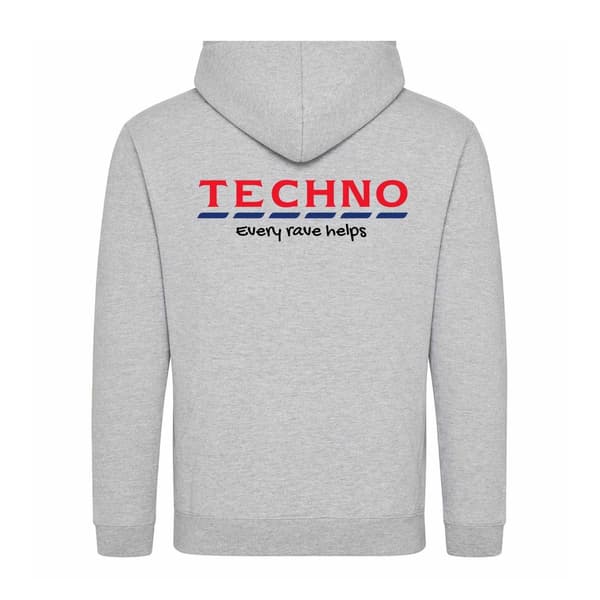 AWD Herr Techno Every Rave Tryckt Huvtröja M Grå Grey M