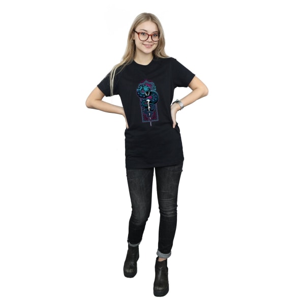 Harry Potter dam/dam Neon Nagini bomull pojkvän T-shirt Black 3XL