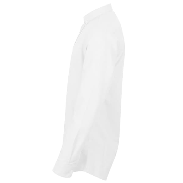 Henbury Herr Modern Långärmad Oxford Skjorta M Vit White M
