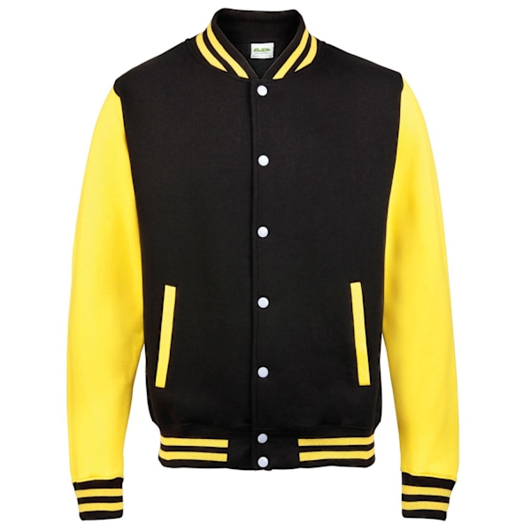 Awdis Unisex Vuxen Varsity Jacka L Jet Black/Sun Yellow Jet Black/Sun Yellow L