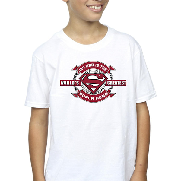 DC Comics Boys Superman Super Hero T-Shirt 3-4 år Vit White 3-4 Years