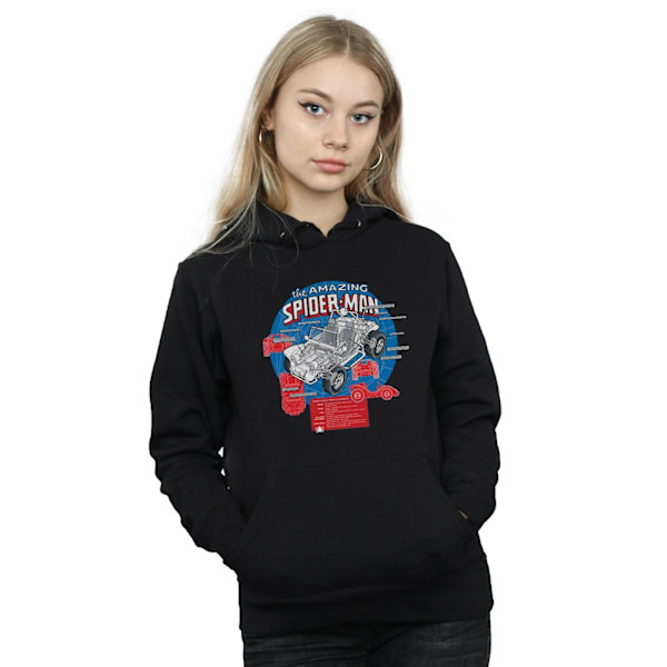 Marvel Dam/Kvinnor Spider-Man Spider-Buggy Breakdown Hoodie S Black S