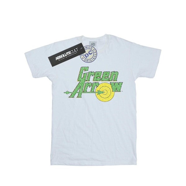 DC Comics Boys Green Arrow Crackle Logo T-Shirt 9-11 år Vit White 9-11 Years