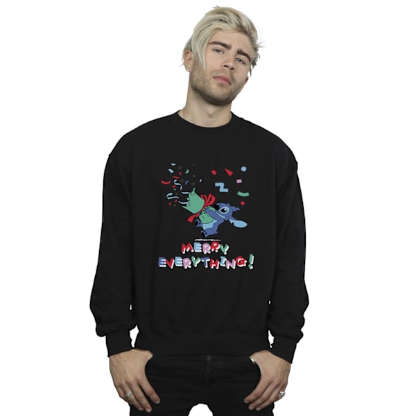 Disney Herr Lilo Och Stitch Stitch Merry Everything Sweatshirt Black M