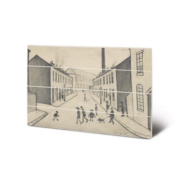 L.S. Lowry North James Henry Street Salford 1956 Plak 40cm x Grey 40cm x 59cm