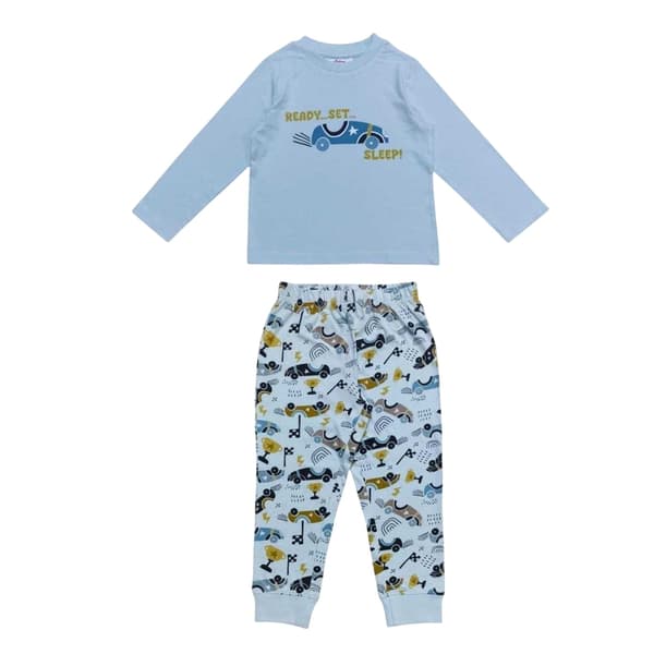 Star Barn/Barn Bilar Långärmad Pyjamas Set 3-4 År Blå Blue 3-4 Years
