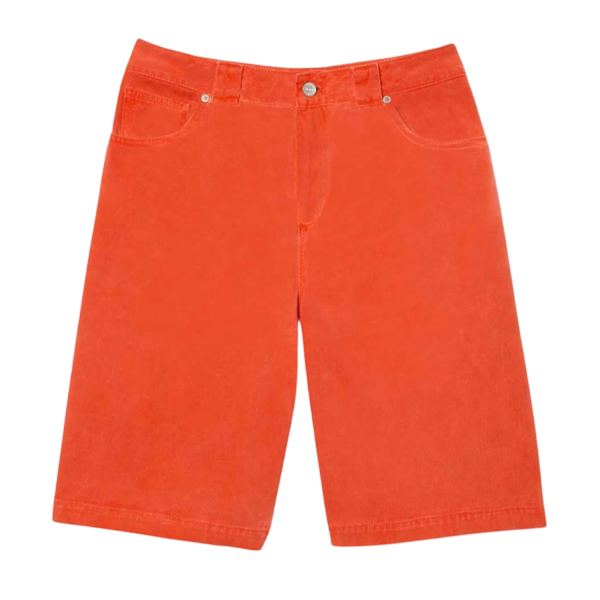 Lacoste Dam/Dam Bermuda Naturligt Färgade Långa Shorts 14 UK S Red 14 UK S
