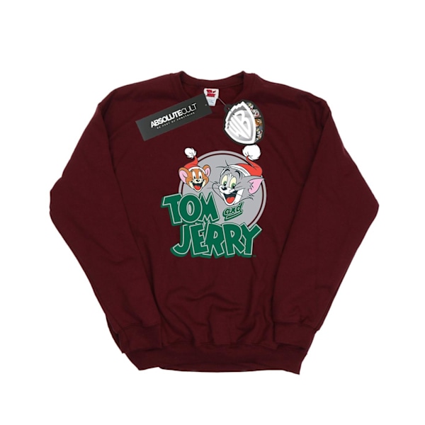 Tom And Jerry Herr Julhälsningar Sweatshirt L Bourgogne Burgundy L
