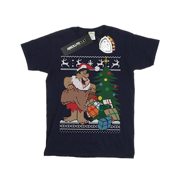 The Flintstones Pojkar Jul Fair Isle T-shirt 5-6 år Marinblå Navy Blue 5-6 Years