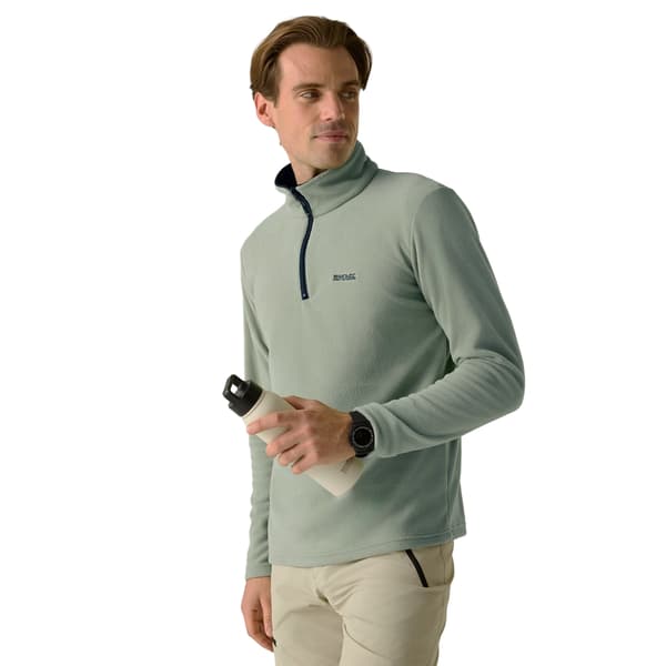 Regatta Great Outdoors Herr Thompson Half Zip Fleecetopp L Ligh Light Sage L