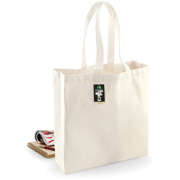 Westford Mill Cotton Classic Shopper Bag (21 liter) One Size N Natural One Size