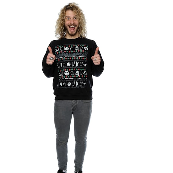 Disney Herr Nightmare Before Christmas Festliga Ikoner Sweatshirt Black 3XL