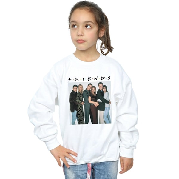 Friends Girls Group Photo Hugs Sweatshirt 12-13 år Vit White 12-13 Years