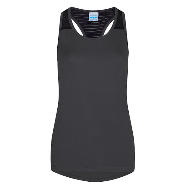 AWDis Just Cool Dam/Damer Girlie Smooth Workout Sleeveless Charcoal XS
