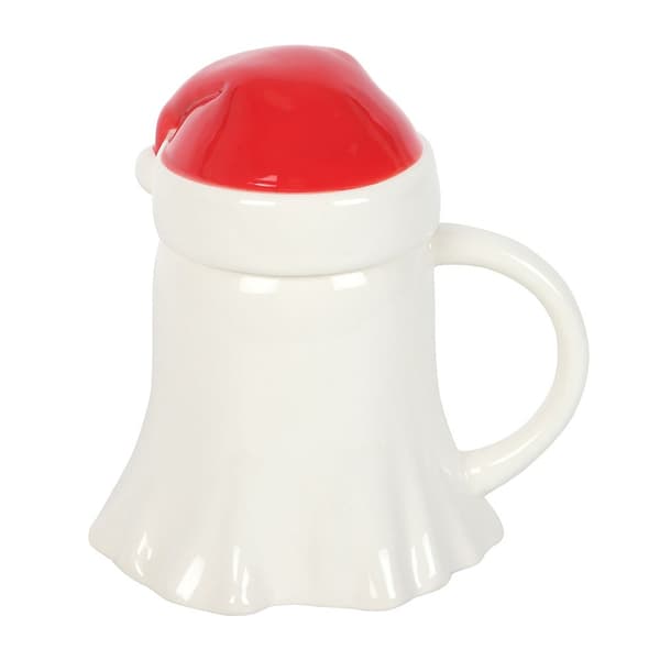 Something Different Merry Creepmas Spöke Med Tomtehatt 500ml Mugg White/Red One Size