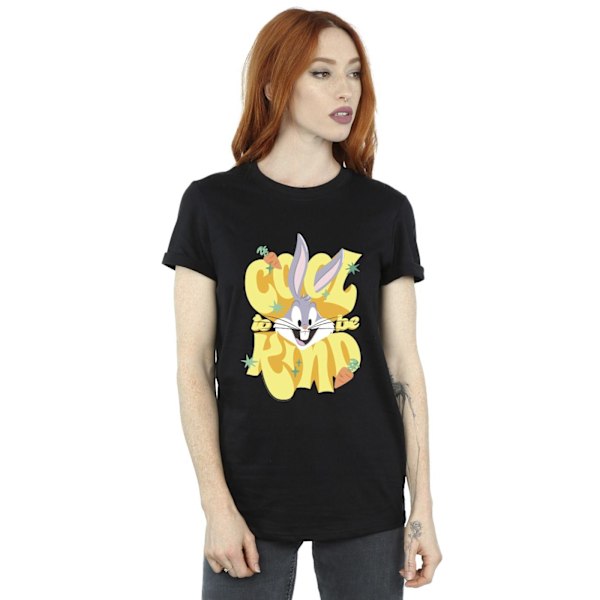 Looney Tunes Dam/Damer Bugs Cool To Be Kind Bomull Pojkvän Black M