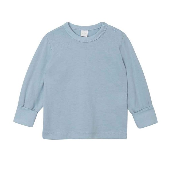 Babybugz Baby Shoulder Poppers Lång Pyjamas Set 6-12 Månader Dammig Blå Dusty Blue 6-12 Months