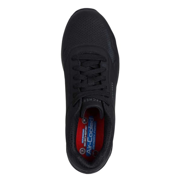 Skechers Herr Uno Doltin Stål Stålhätta Breda Skyddsskor Black 8 UK