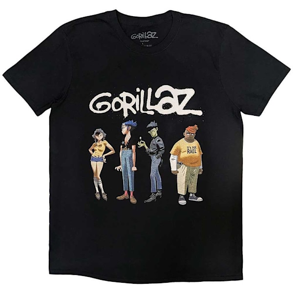 Gorillaz Unisex Adult Group Spray Logo T-Shirt XL Svart Black XL