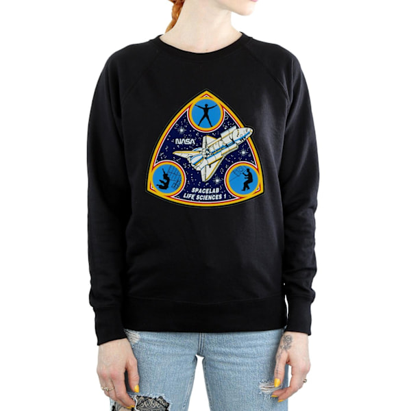 NASA Dam/Kvinnor Klassisk Spacelab Life Science Sweatshirt M B Black M