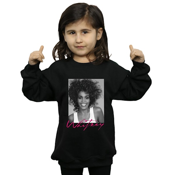 Whitney Houston Flickor Leende Fotografi Sweatshirt 12-13 År B Black 12-13 Years