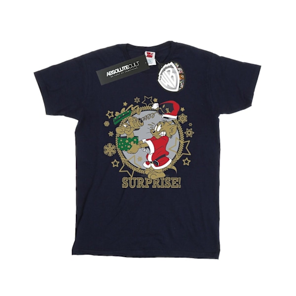 Tom And Jerry Dam/Damer Julöverraskning Bomull Pojkvän Navy Blue M