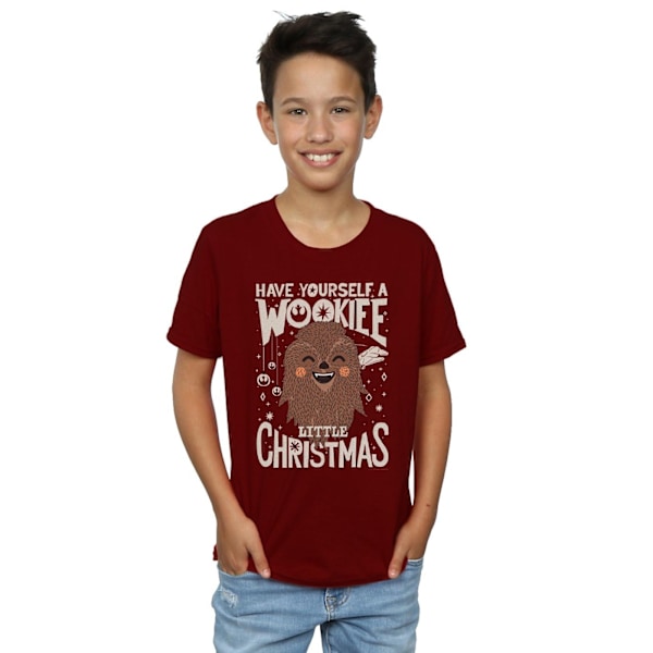 Star Wars Boys Wookiee Little Christmas T-Shirt 7-8 år Bourgogne Burgundy 7-8 Years