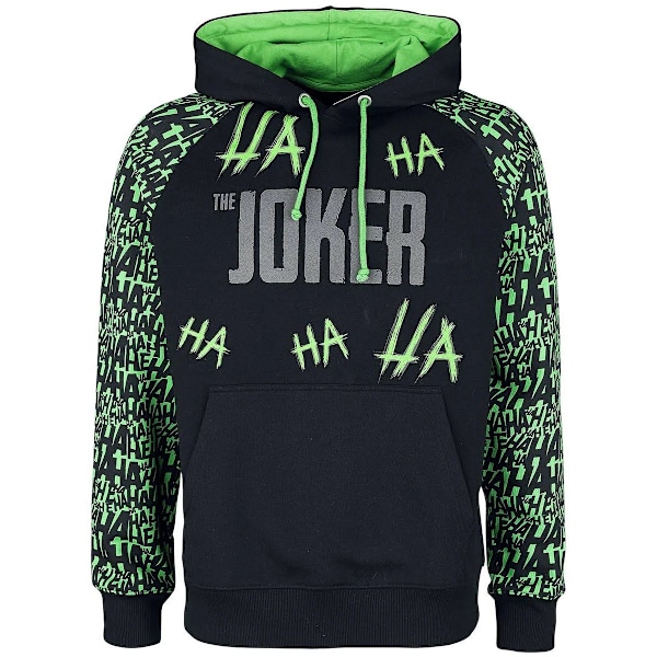The Joker Unisex Adult Ha Contrast Hoodie M Svart/Grön Black/Green M