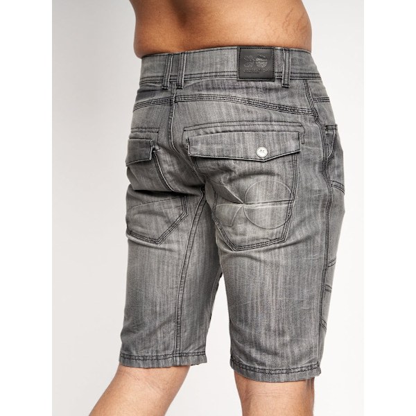 Crosshatch Winston MVE Denim Shorts 30R Mörkgrå Dark Grey 30R