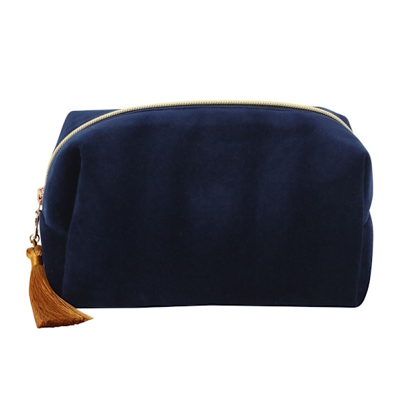 Något annorlunda Bee-utiful sammets kosmetisk väska One Size Blu Blue/Gold One Size