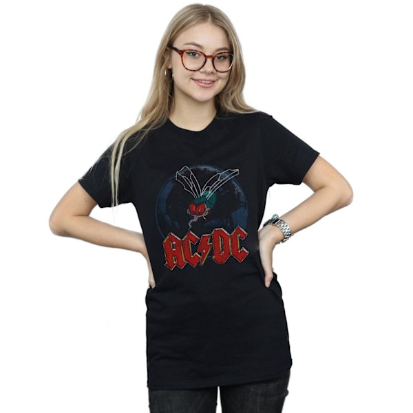 AC/DC Dam/Kvinnor Fly On The Wall Bomull Boyfriend T-Shirt 5X Black 5XL