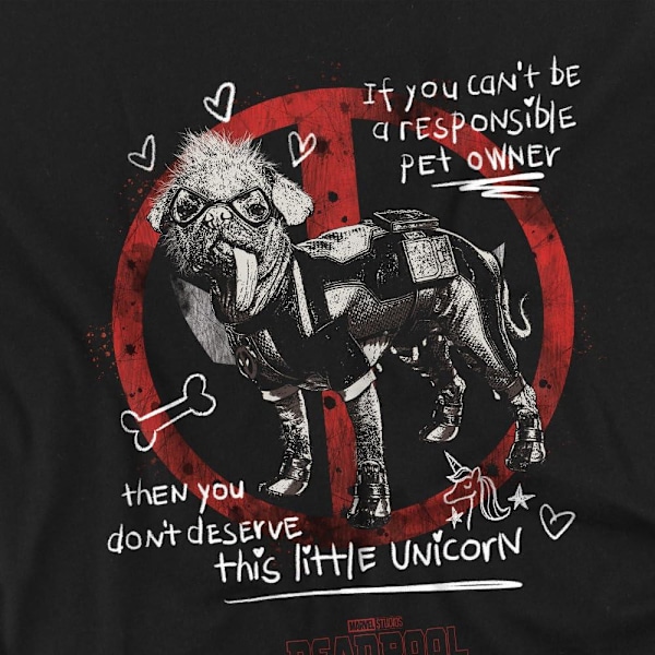 Deadpool & Wolverine Herr Dogpool Unicorn T-Shirt 4XL Svart Black 4XL