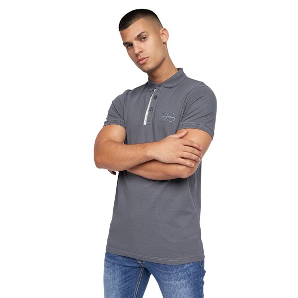 Crosshatch Herr McClay Poloskjorta S Charcoal Charcoal S