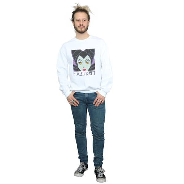 Disney Herr Maleficent Cropped Head Sweatshirt XXL Vit White XXL