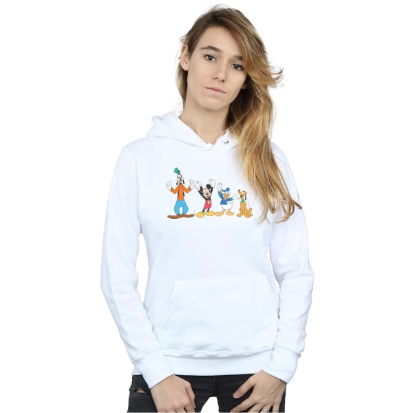 Disney Dam/Kvinnor Mickey Mouse Friends Hoodie M Vit White M