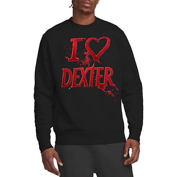 Dexter Unisex Vuxen I Heart Dexter Sweatshirt M Svart Black M