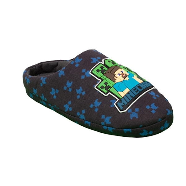 Minecraft Pojkar Steve och Creeper Tofflor 1 UK Marinblå Navy 1 UK