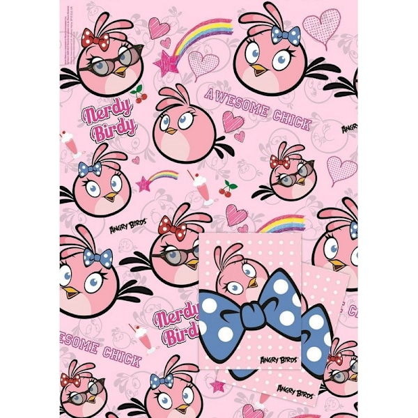 Angry Birds Stella Presentpapper Set En Storlek Rosa Pink One Size