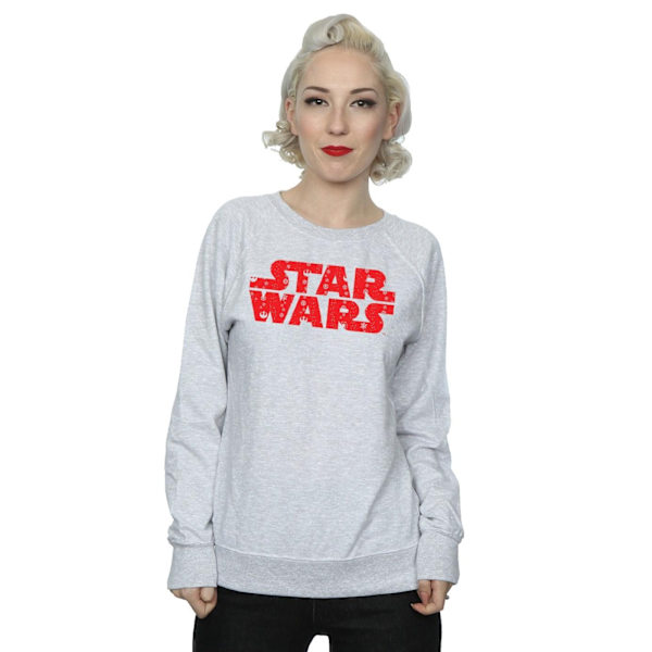 Star Wars Dam/Kvinnor Jul Logo Sweatshirt S Sports Grey Sports Grey S