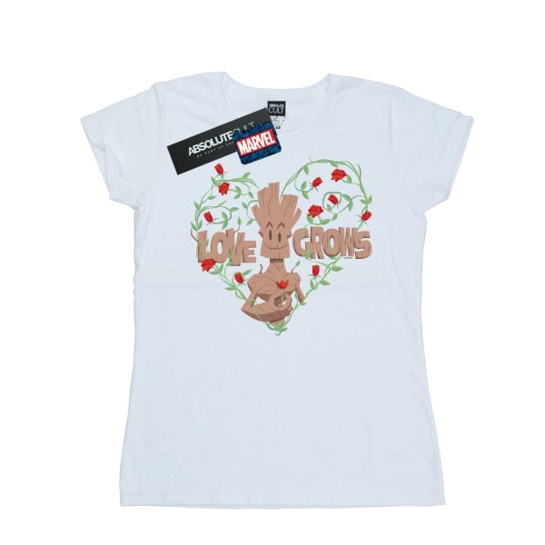 Marvel Womens/Ladies Groot Love Grows Cotton T-shirt M Vit White M